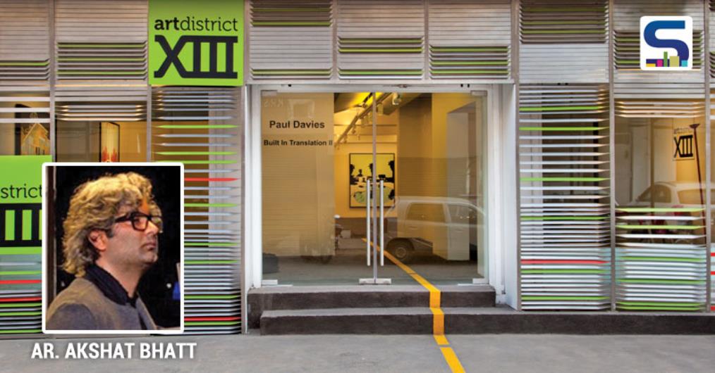 Conceived as a reconfigurable space for Art, with architectonic interventions, the Art District is an unimposing urban insert in Delhi’s upcoming cultural hub. As one approaches the gallery, a colorful effervescent screen comes into view.