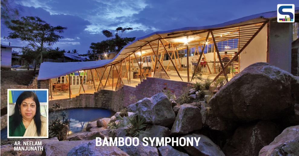 All the waste wood, bamboo, stone boulders and debris from house construction and mud were used with Bamboo as the main construction material in the most innovative manner. The office is a zero energy development, with closed loop systems for building materials, processes and technologies.