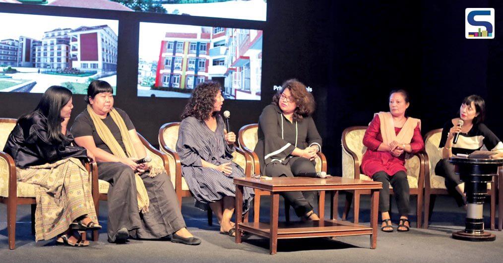 Women architects across South Asia: Ar. Dorji Yangki (Bhutan), Ar. Shamima Sharmim (Bangladesh), Ar. Patama Roonrakwit (Thailand), Ar. Anju Malla Pradhan (Nepal), Ar. Patama Roonrakwit, Ar. Anupama Kundoo (India & Spain), Dr Anuradha Chatterjee (Sydney) at WADe.