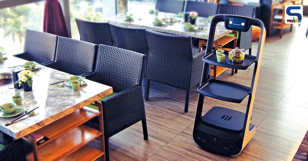 The advanced, delivery-robot is designed to help waiters in restaurants by bringing orders to the guest using high-precision laser radar technology.