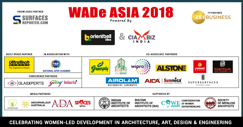 With the big triumph, we want to announce *Orient Bell and CIAMBIZ *as Top Associate Partners of WADe ASIA 2018, the biggest event in Asia celebrating Women-led Development in Architecture, Art and Design.