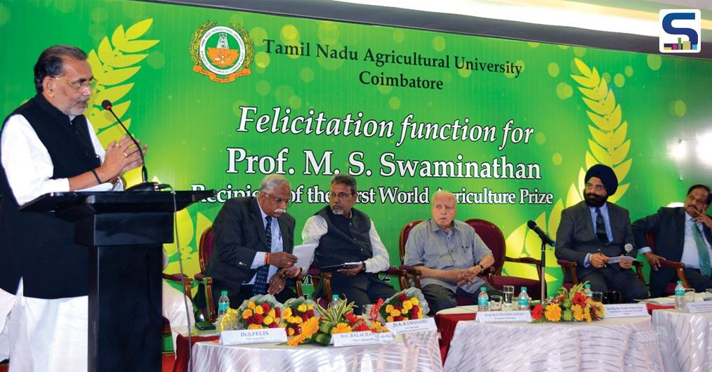 MS Swaminathan, Founder, MSSRF and the Father of Green Revolution in India has been awarded the First World Agriculture Prize in Chennai.