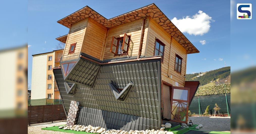 The most beautiful part of this house is that everything in the house- whether it is chair, table or even the toilet and bed- is put upside down. The photos on the wall and the clock are also hung upside down.