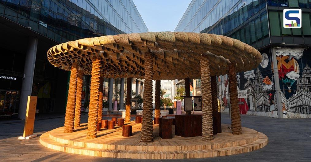This Pavilion Showcases Sustainable Design through the Versatility of Local Palm Trees | Of Palm