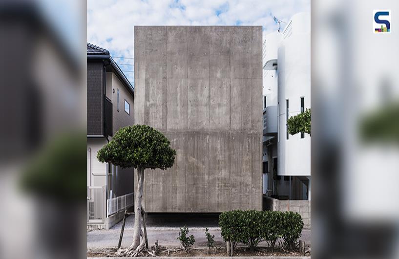 A Rectangular Concrete Home with Windowless Facade in Japan by Cochi Architects