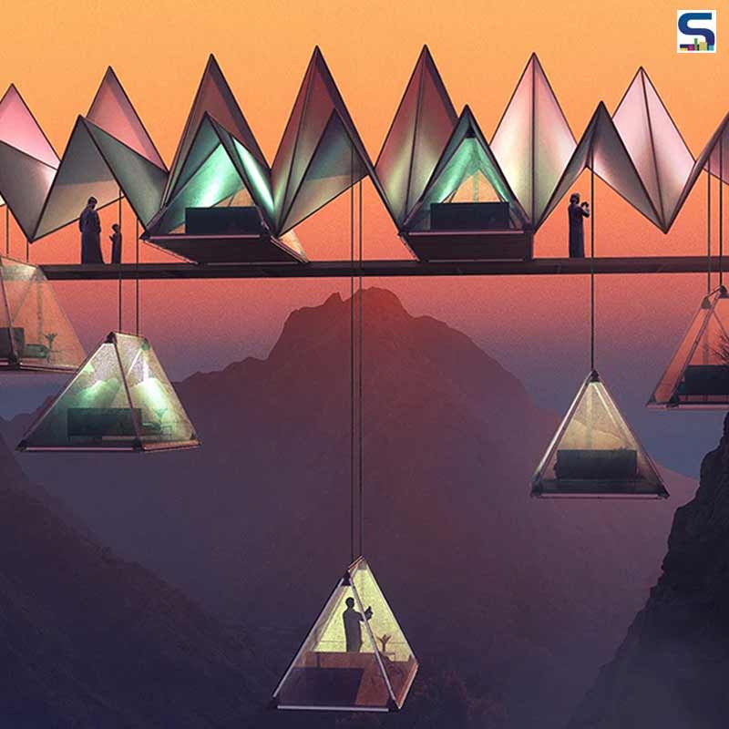 Dubai-based design studio Ardh Architect recently featured a notable concept that allows one to benefit the modern-day camping capabilities while being suspended in mid-air.