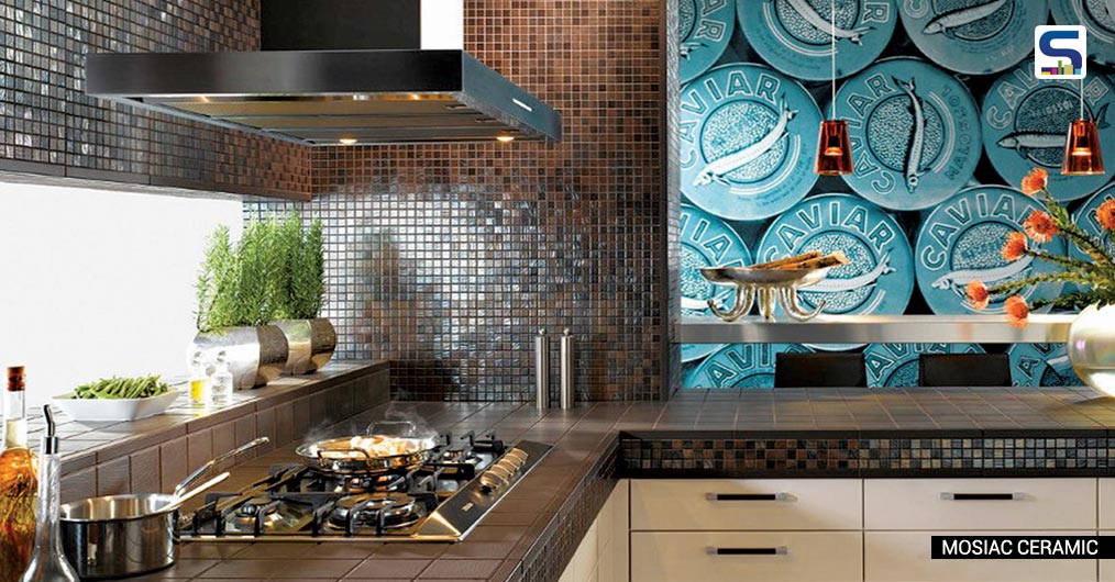 Wrapping the backsplash around the entire room gives a sense of visual continuity, which can help a small space seem larger. Changing the orientation of tile can create an expensive look, adds Ar. Milind Pai.