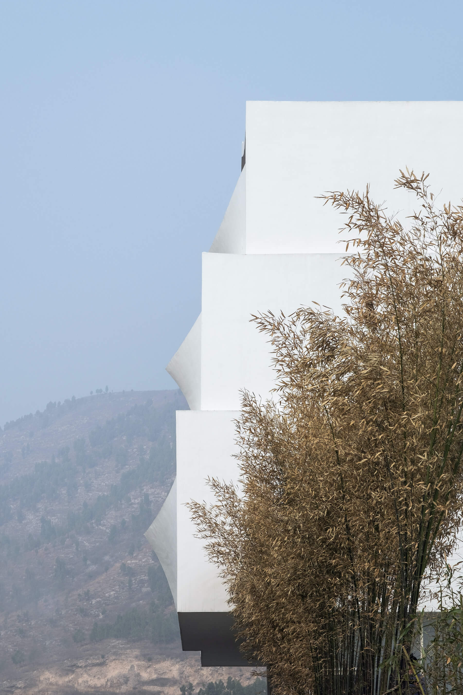White Wall Facade Distinguishes