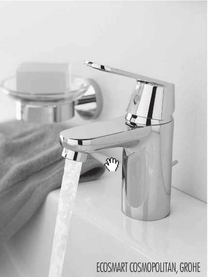 ROHE Ondus Digital and GROHE F-digital faucets use the latest digital interfaces and technology to help you save water with programming Options to control flow rate, temperature and duration in faucets.