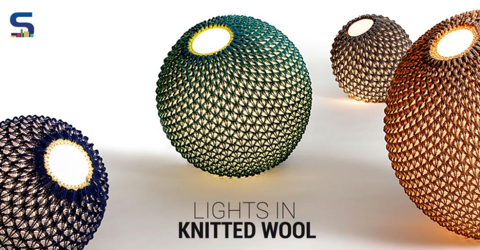 A series of light fixtures that combines technology with tradition; knitting wool threads in fixed patterns creates a three dimensional sheet of fabric which serves as a lighting fixture.