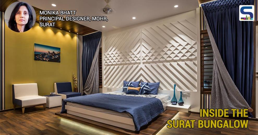 “The details are not the details. They make the design,” says Monika Bhatt. “We begin by thinking about how you live and what you love.” They have played with colours. Elegantly, each room has been rendered with different flooring, colour Scheme, designs and lighting and beautifully played with curt