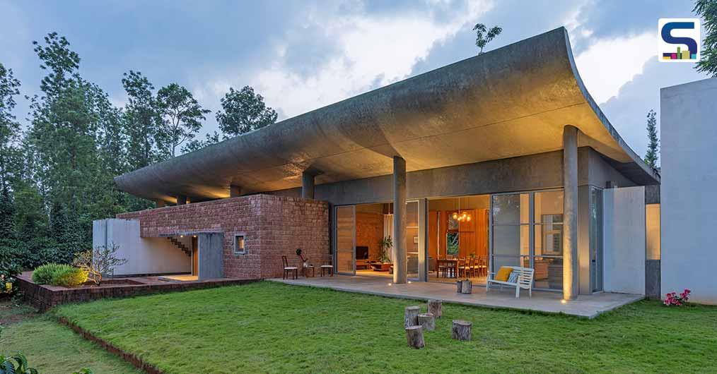 This Laterite Stone House in Karnataka Highlights A Trough Like Roof | Ovoid House | Greyscale Design Studio