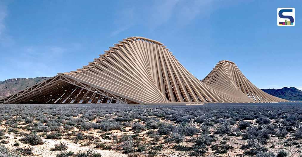 This Wavy Solar Mountain by Nuru Karim Provides 300 MWH Of Renewable Energy Per Year at Burning Man | Nevada