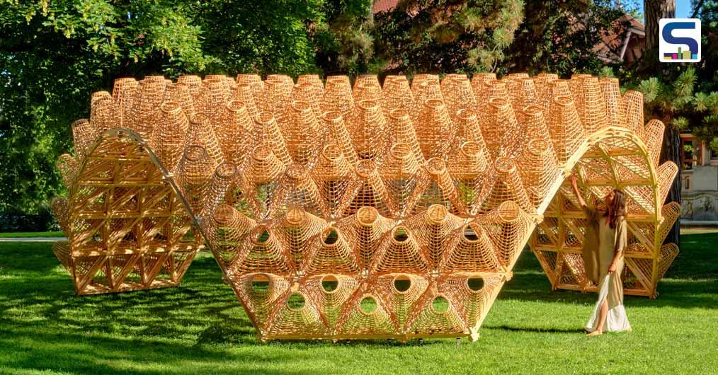 Wicker Mesh Pavilion by DJA