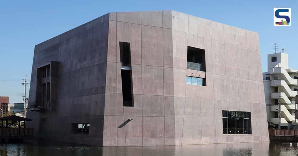 Thick Concrete Exteriors of This Library on a Reservoir Pond Make It Earthquake-Resistant | Maru Architecture | Matsubara| Japan