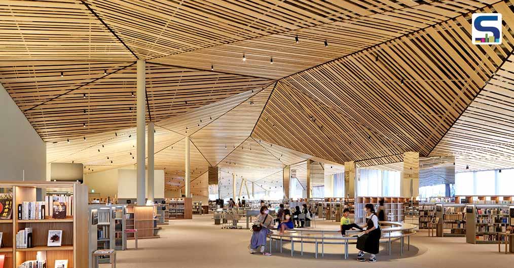 Eye-Catching Timber Roof and Luminous Semi-Transparent Glass Facade Features This  New Library in Japan | Mari Ito, UAo