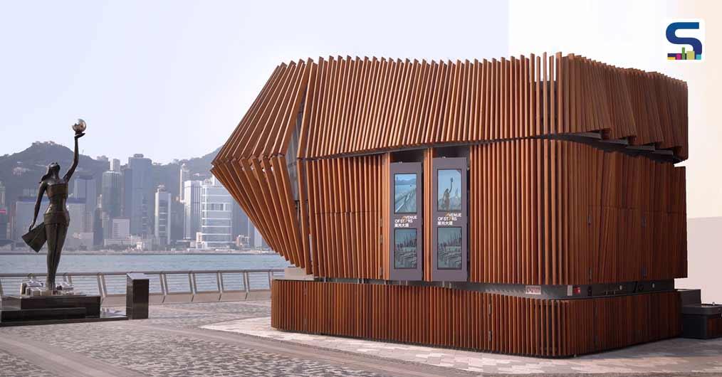 The Timber Facade of This Robotic Harbour Kiosk in Hong Kong Opens and Close In Response To the Changing Daylight | LAAB Architects | WAF Shortlisted Project