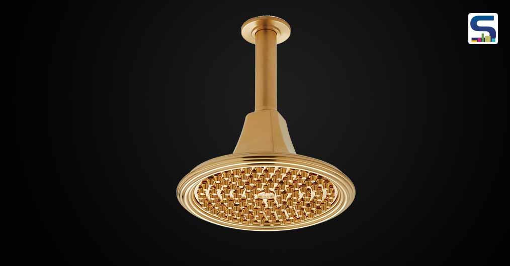 Gold plated customised shower heads from Sherle Wagner