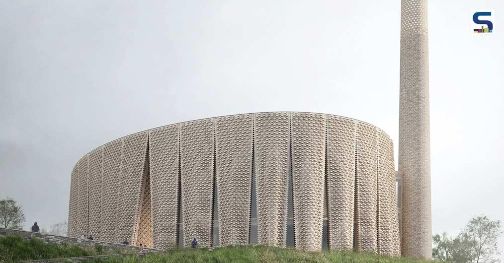 Fascinating Elliptical Brick Mosque Envisioned by Luca Poian Forms | Brick Veil | England