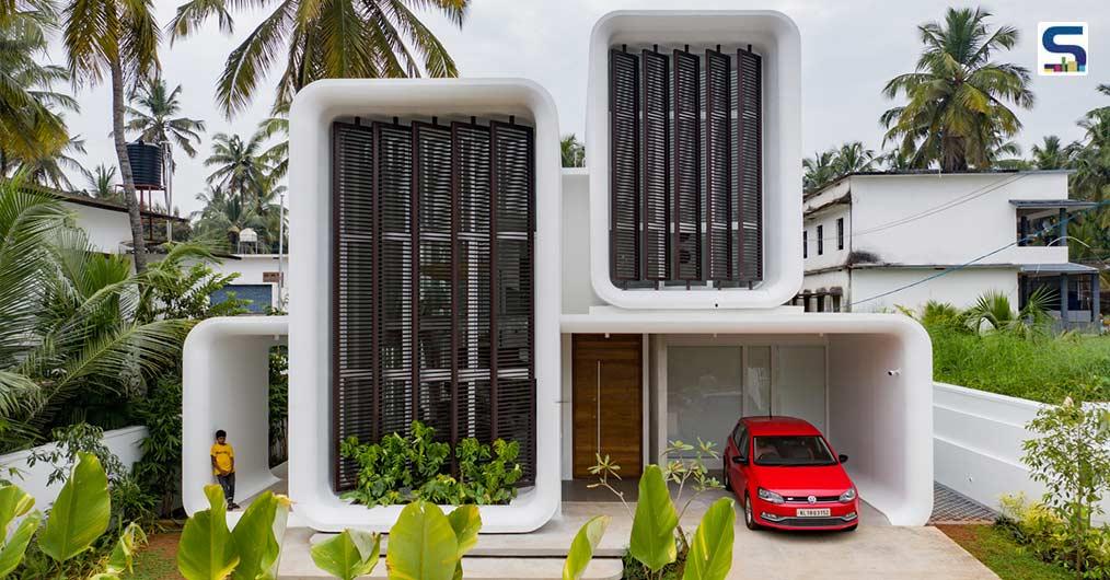 Tetris Game Inspires The White Canvas-Like Facade of This House of Ayoob in Kerala | 3dor Concepts