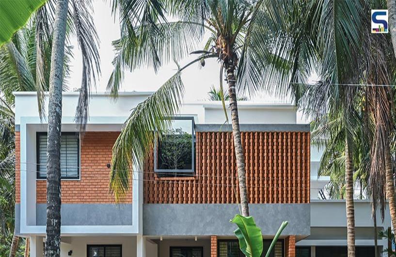 Striking Brick Screen Wraps The Facade of This Kerala Home By HONEYCOMB architects