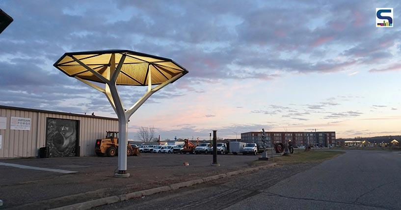 Harvests Solar Energy and Offers Shade