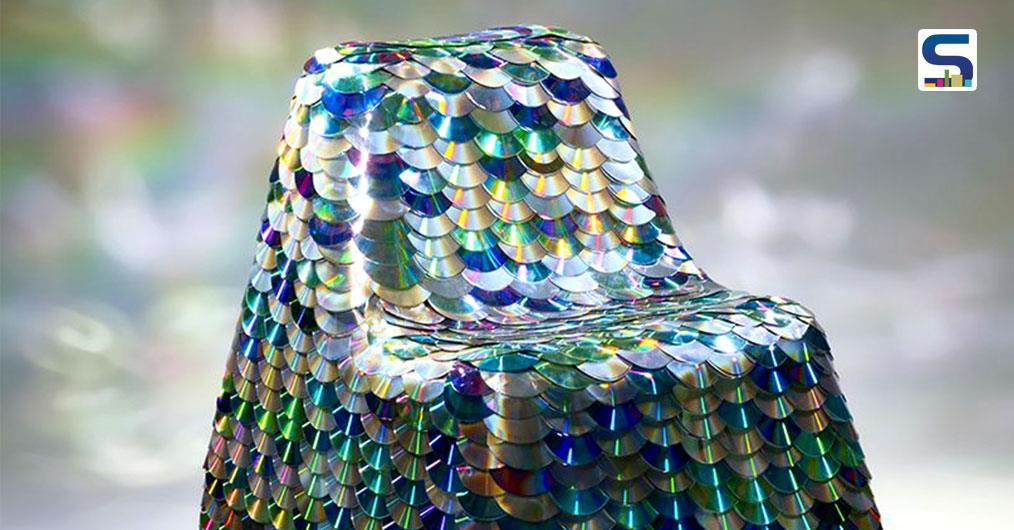 This Iridescent Disc Chair Is Made Out Of 887 CDs and DVDs | Swiss ...