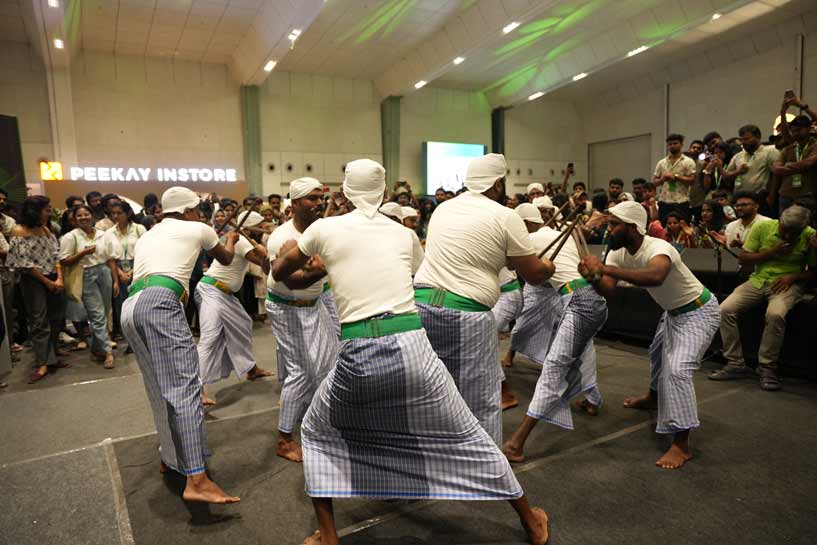 Cultural interludes during the event. This is Kolkali, a native art form of Malabar area in Kerala.