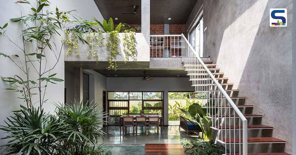 Reclaimed Wood, Kota Stone, Exposed Concrete And Brick Give A Rustic Yet Refined Appeal To This Lush Cochin House | VSP Architects