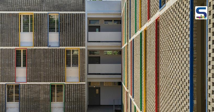 This Chennai School Features Finger-Like Form Made Using Fly Ash Bricks