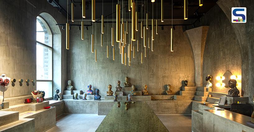 Traditional Indian Step Wells Come Alive in Mumbai Retail Store by SJK Architects| Forest of Chintz | Mumbai