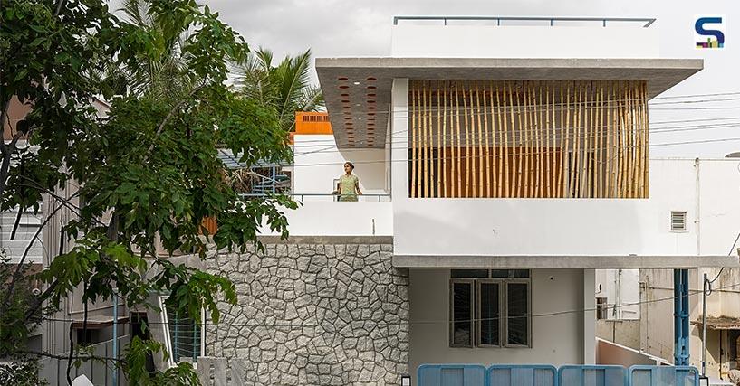 The villas layout balances open, semi-open, semi-public, semi-private, and utility spaces. Bio-filtering addresses light and heat, while a central foyer, living space, and dining area connect with nature.