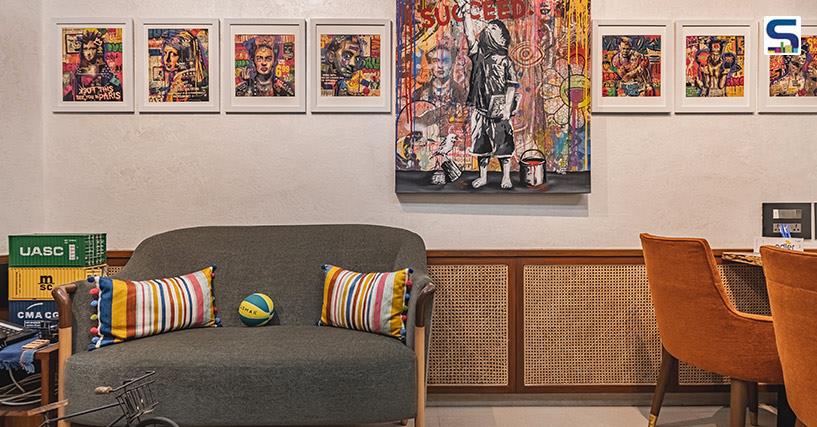 A Workspace Transformed with Vibrant Artworks, Abundant Light, Suspended Elegance, and Playful LEGO Touches | South Bombay | Naksh Design Studio