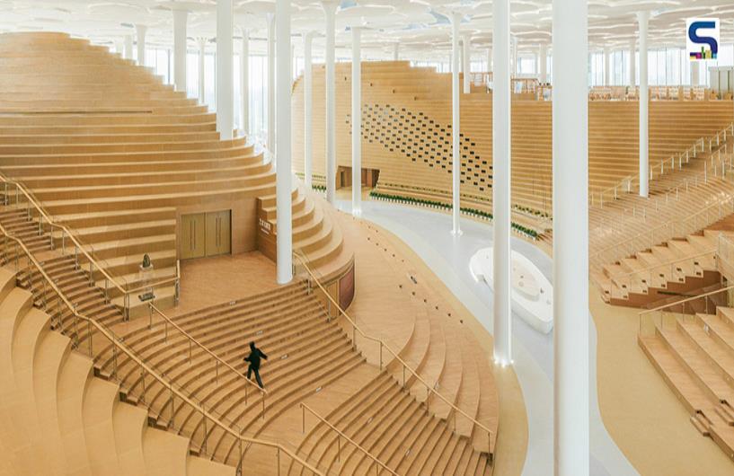 Snøhettas Glass-Clad Beijing City Library Unveiled in China, Featuring Hills and Valleys
