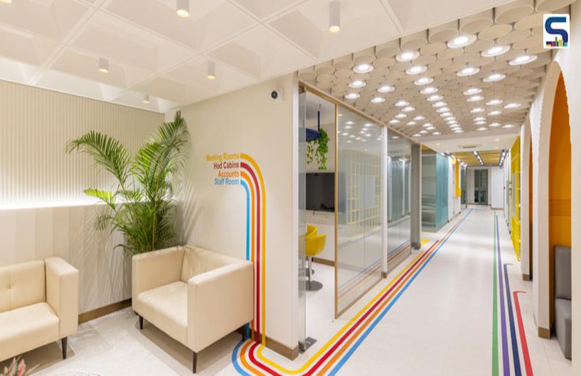 Repurposed PVC Pipes and Perforated Mesh Panels Define the Unique Ceiling of this Vibrant School of Design in Pune | Resaiki