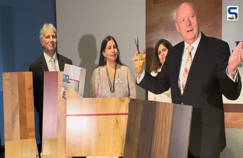 Danish Ambassador to India Freddy Svane unveiled Junckers “Oak Nature” flooring in New Delhi | SURFACES REPORTER