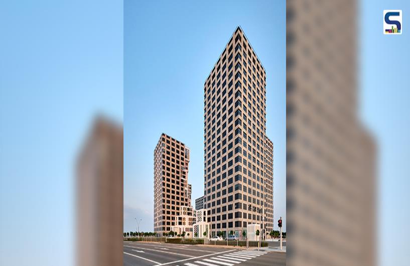 MVRDV Unveils Pixel Housing in Abu Dhabi Featuring Oyster-Inspired Concrete Panels and Pastel Shade Screens