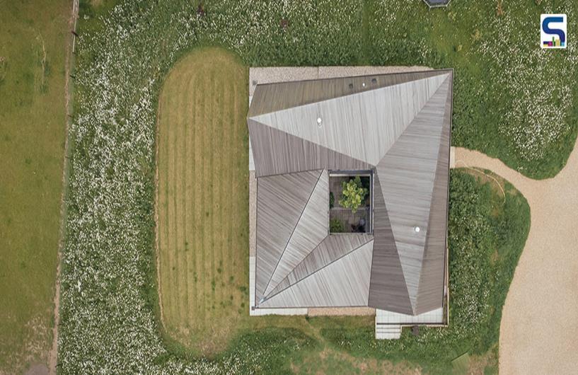 Timber-Framed Home with Origami Roof in Suffolk by Studio Bark | United Kingdom