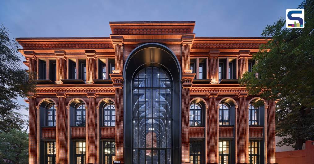 How a Modern Building is Transformed into a Sculptural Brick and Steel-Clad Bookstore