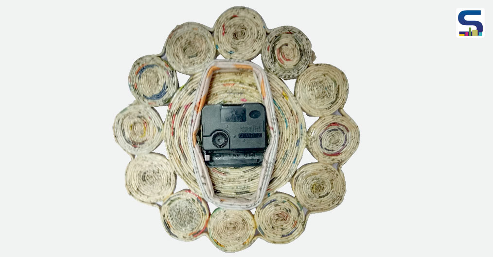 Eco Friendly Products-Table Clock Made of Newspaper