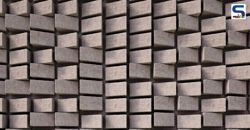 Towering Monument with Walls of Offset Bricks