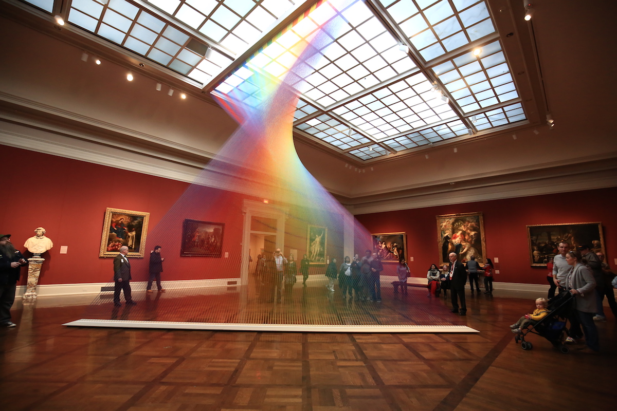 Mexican artist Gabriel Dawe thread art installations