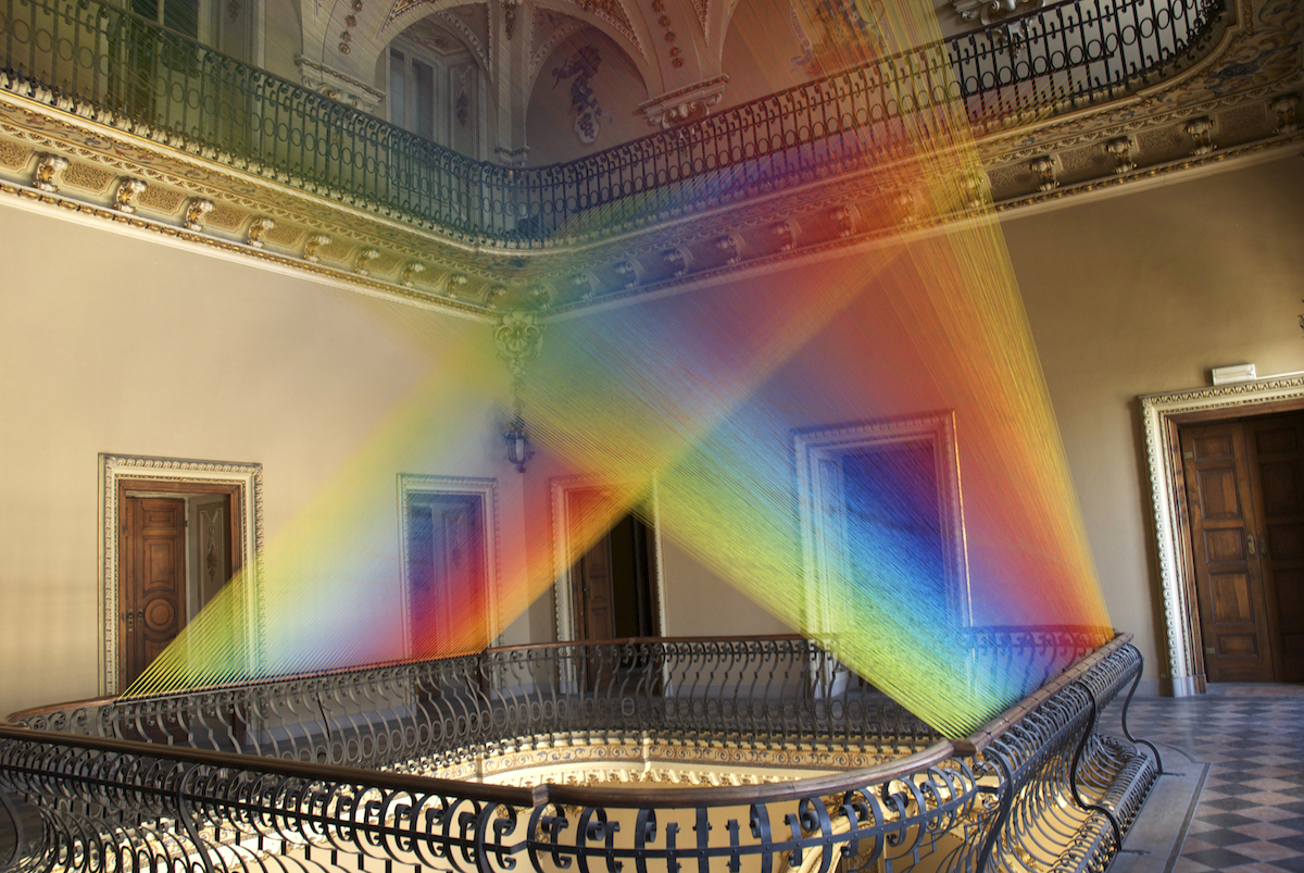 Mexican artist Gabriel Dawe thread art installations