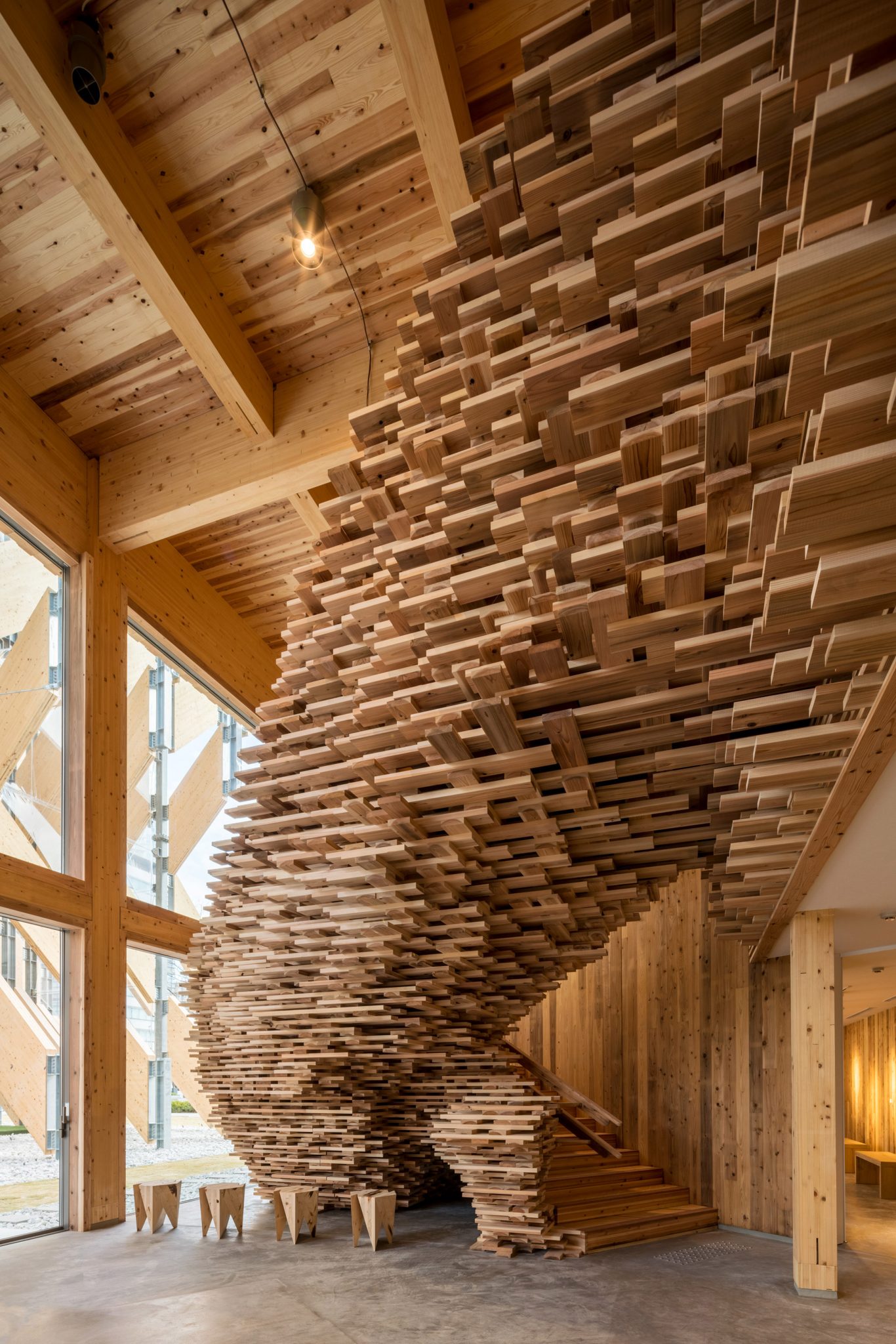 Japanese Architect Kengo Kuma Designed Cross Laminated Timber Pavilion Japanese Architect Kengo Kuma Designed Cross Laminated Timber Pavilion