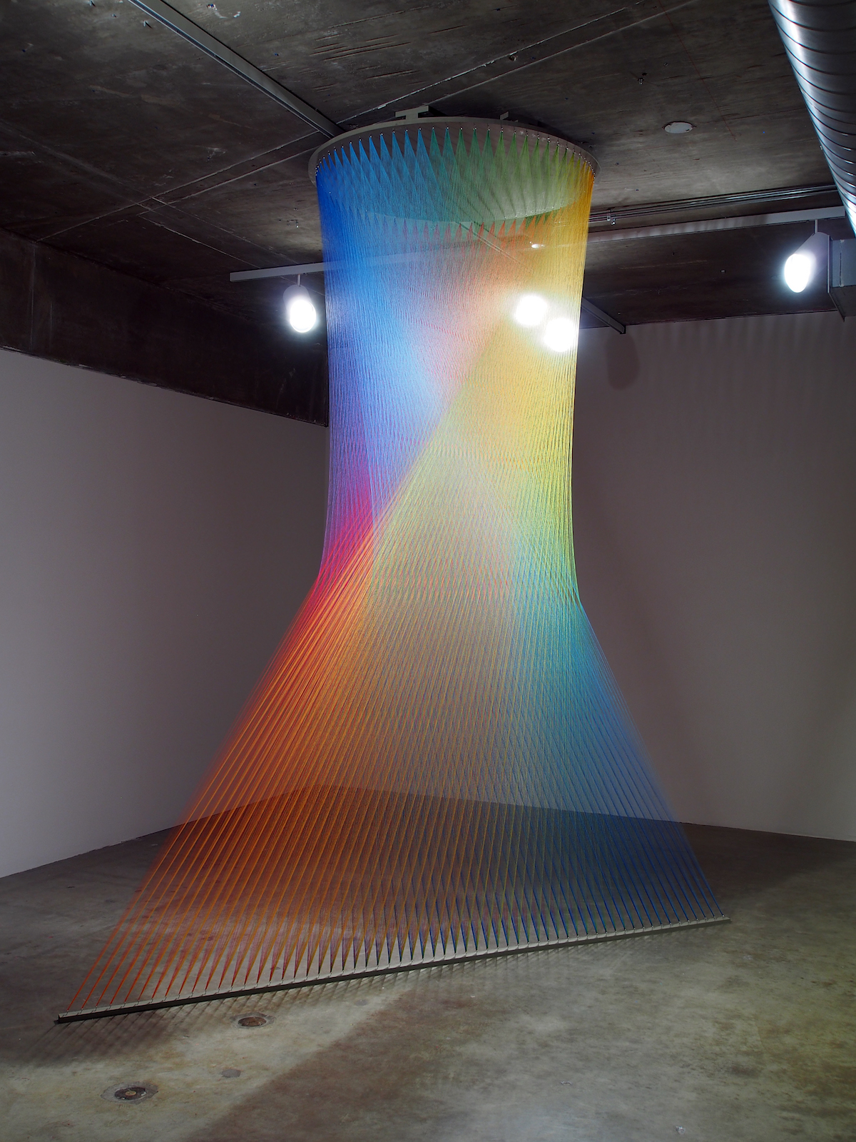 Mexican artist Gabriel Dawe thread art installations