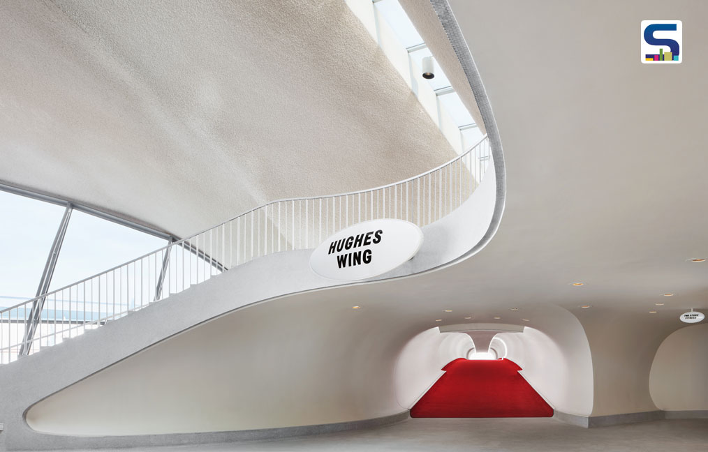 Come fly with us! A collection of vintage TWA crew uniforms — including those designed by Valentino, Stan Herman and Ralph Lauren — on display at the TWA Hotel.
