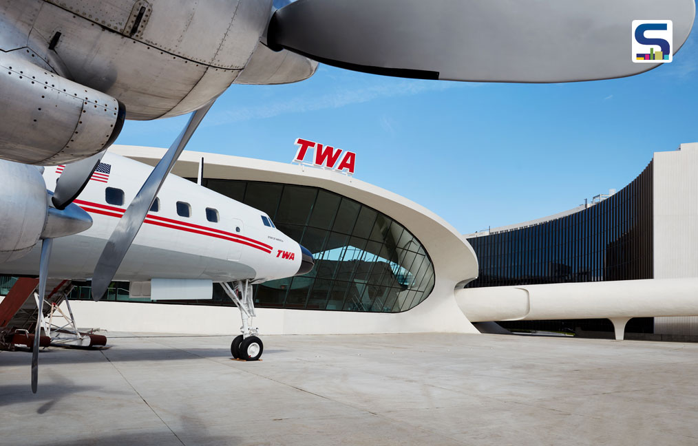 Wind beneath her wings! The TWA Hotel’s 1958 Lockheed Constellation “Connie” airplane has been transformed into a cocktail lounge.