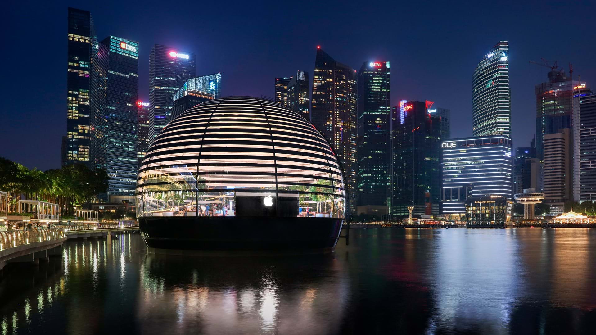 The Floating Sphere in Front of Marina Bay Sands Has Been Revealed
