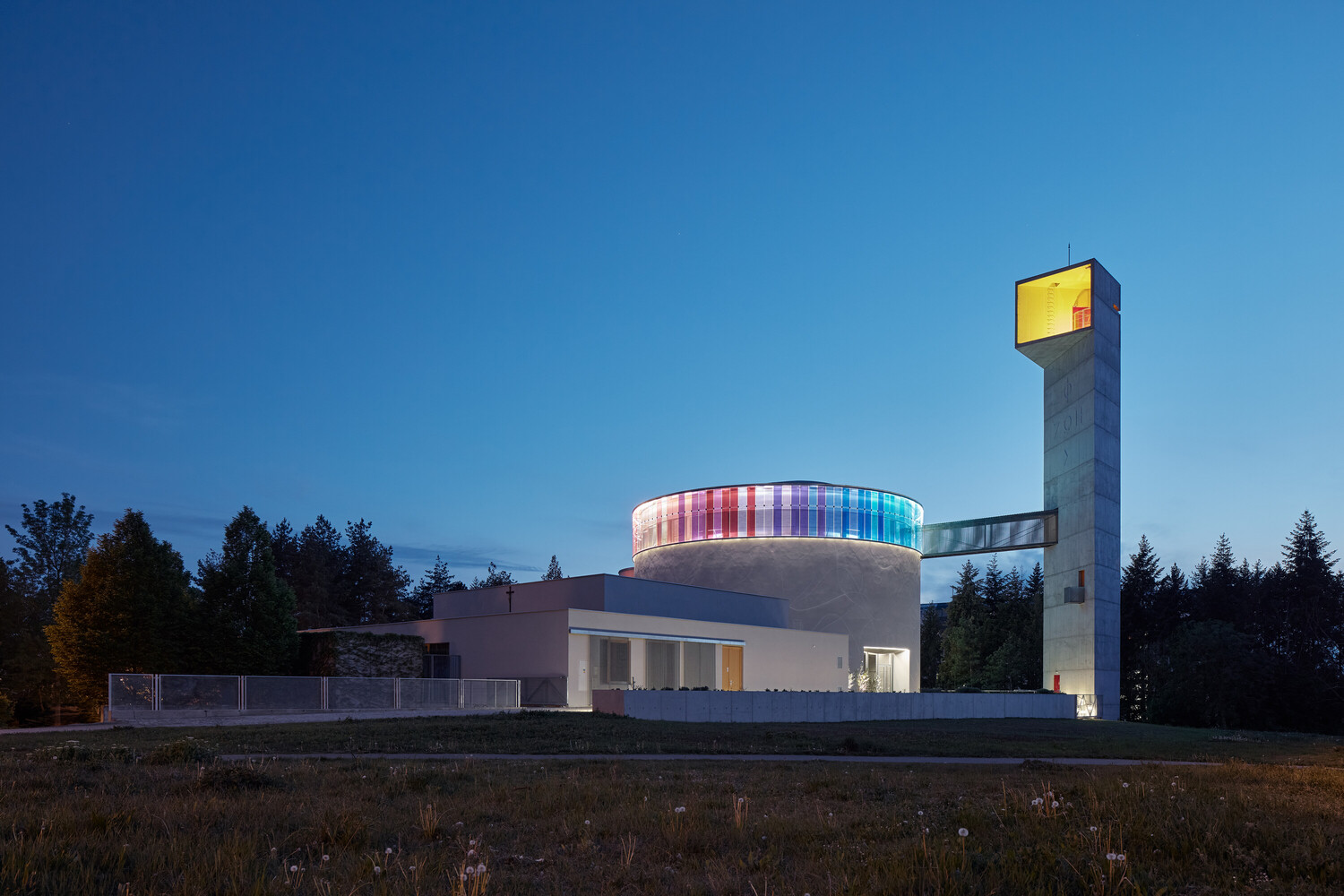 Rainbow-Hued Glass Facade