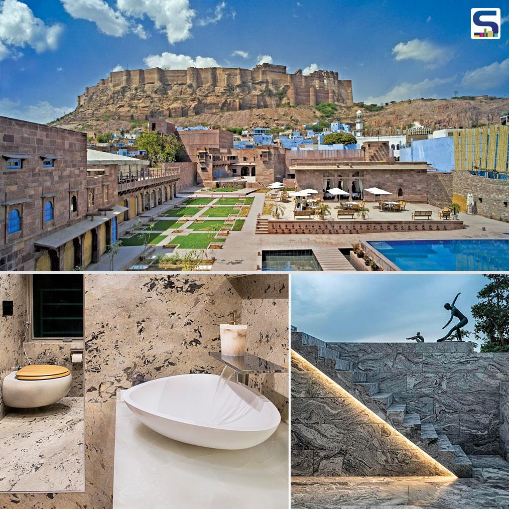 Set in the heart of the walled city of Jodhpur, Rajasthan, RAAS is a 1.5-acre property uniquely located at the base of the Mehrangarh Fort. The brief was to create a luxury boutique hotel with 39 rooms in the context of the Old city quarter of Jodhpur.
